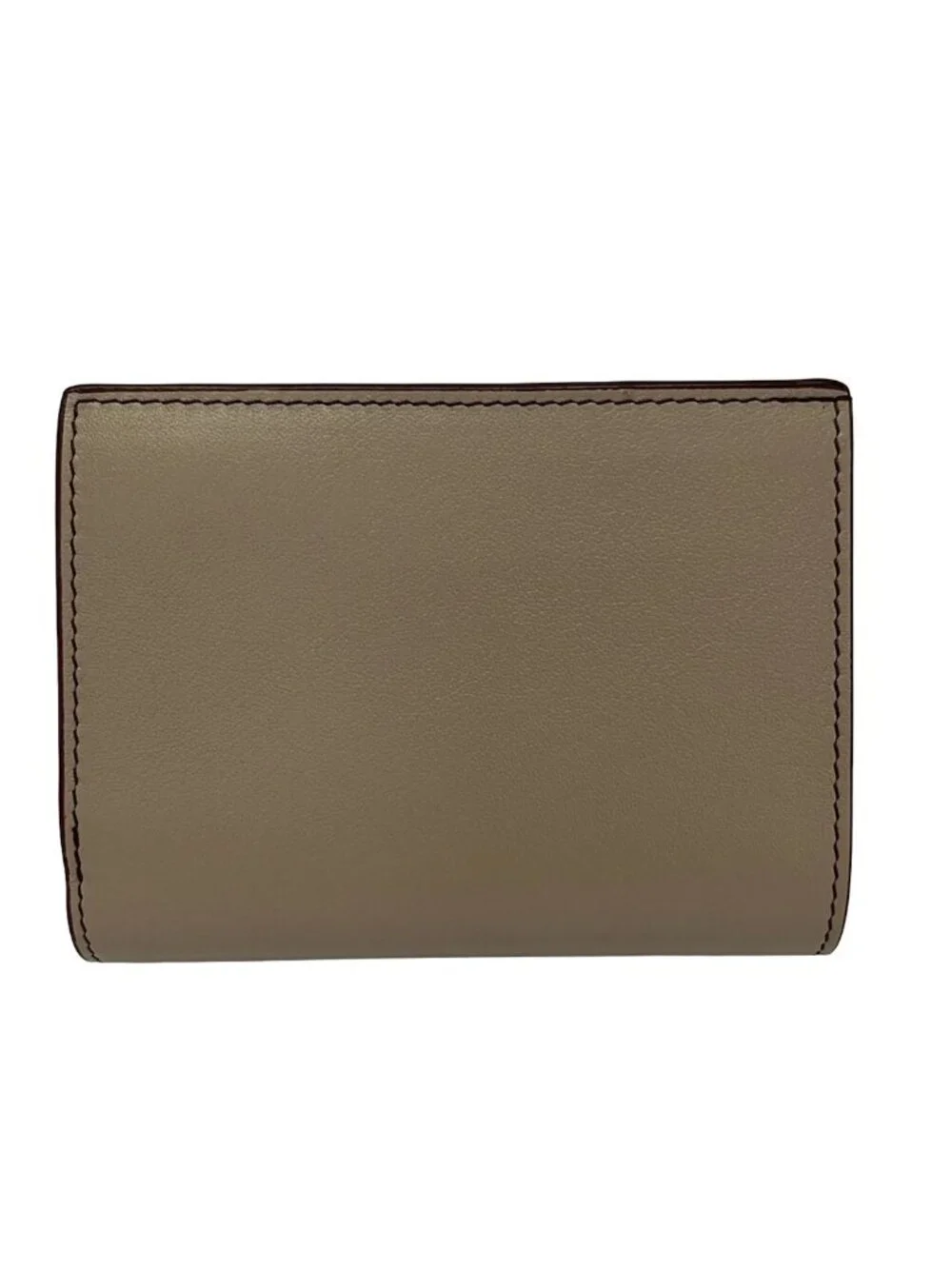 Loewe Bifold Wallet Puzzle Compact Light Brown Light Blue Da Leather